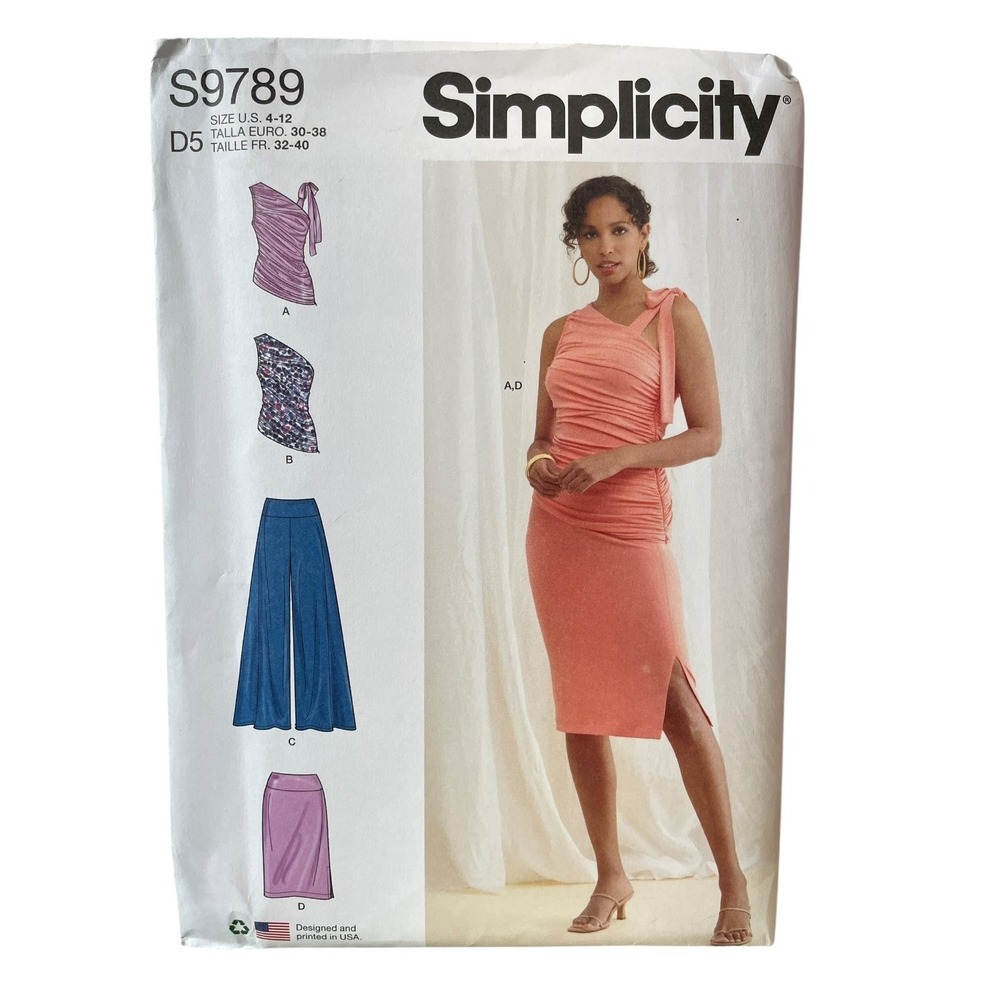 Simplicity S9789 Misses Knit Tops Pants Skirt Size 4-12